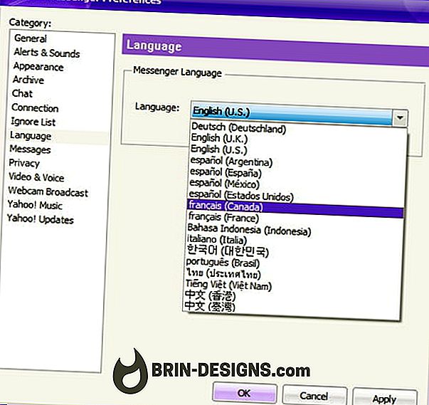 Yahoo Messenger - Αλλαγή γλώσσας