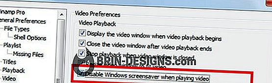 Categoría juegos: 
 Winamp - Desactivar el protector de pantalla durante la reproducción de video