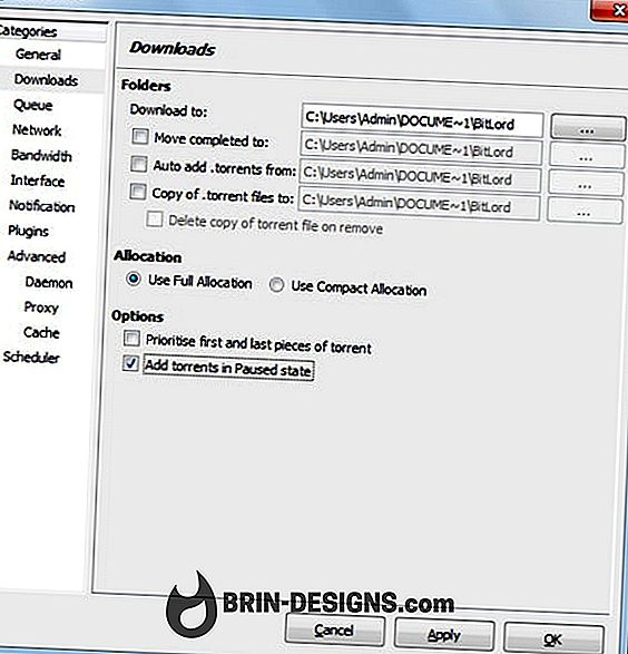 BitLord - อนุญาตให้เพิ่ม torrent ในสถานะหยุดชั่วคราว
